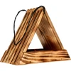 Drewniany karmnik dla ptaków - trójkątny  - 1 ['budka dla ptaków', ' domek dla ptaków', ' dokarmianie ptaków', ' karmnik drewniany', ' karmnik opalany']