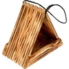 Drewniany karmnik dla ptaków - trójkątny - 3 ['budka dla ptaków', ' domek dla ptaków', ' dokarmianie ptaków', ' karmnik drewniany', ' karmnik opalany']