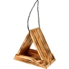Drewniany karmnik dla ptaków - trójkątny - 5 ['budka dla ptaków', ' domek dla ptaków', ' dokarmianie ptaków', ' karmnik drewniany', ' karmnik opalany']