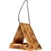 Drewniany karmnik dla ptaków - trójkątny - 6 ['budka dla ptaków', ' domek dla ptaków', ' dokarmianie ptaków', ' karmnik drewniany', ' karmnik opalany']