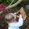 Drewniany karmnik dla ptaków - trójkątny - 10 ['budka dla ptaków', ' domek dla ptaków', ' dokarmianie ptaków', ' karmnik drewniany', ' karmnik opalany']
