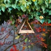Drewniany karmnik dla ptaków - trójkątny - 11 ['budka dla ptaków', ' domek dla ptaków', ' dokarmianie ptaków', ' karmnik drewniany', ' karmnik opalany']