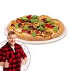 Kamień do pizzy okrągły, wykonany z kordierytu, średnica 33 cm  - 1 ['do pieczenia pizzy', ' kamień do pizzy ceramiczny', ' kamień do pizzy z ceramiki', ' włoska pizza', ' do pieczenia chleba', ' na prezent', ' okrągły kamień do pizzy']