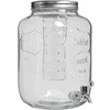 Słoik 7,6 L Cytrynada z kranem i filtrem - biały  - 1 ['butelka z kranikiem', ' butla szklana z kranikiem', ' szklana butla na napoje', ' butla', ' butla na napój']