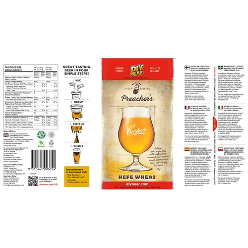 Brewkit Coopers Preacher's Hefe Wheat - 5 ['pszeniczne', ' hefe weizen', ' weizen', ' brewkit', ' piwo']