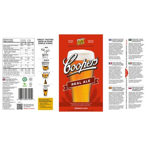 Brewkit Coopers Real Ale - 5 ['real ale', ' ale', ' górnej fermentacji', ' brewkit', ' piwo']