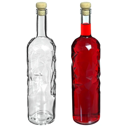 Butelka Kraina Lodu 1000 ml z korkiem, 4 szt. - 5 ['butelka szklana', ' butelka na alkohol', ' butelka ozdobna', ' butelka 1 l', ' butelka na wino', ' butelka do wina', ' butelka do nalewek', ' butelka do soków', ' na prezent', '']