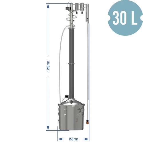 Destylator modułowy Convex elektryczny 30 L - Perun - 19 ['destylator Browin', ' destylatory modułowe', ' destylator z odstojnikami', ' destylator modułowy', ' odstojniki do destylatora', ' czysty destylat', ' zestaw destylacyjny', ' wypukła pokrywa', ' pokrywa typu convex', ' pojemnik destylacyjny z pokrywą', ' zestaw do destylacji', ' zestaw destylacyjny do rozbudowy', ' destylacja na różnych źródłach ciepła', ' destylator 30 L', ' zimne palce']