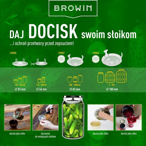 Docisk - sitko do przetworów, kiszonek i octu - do słoików fi 82 - 12 ['docisk do przetworów', ' do ogórków kiszonych', ' kiszone buraki', ' ogórki kiszone', ' sitko dociskające', ' domowy ocet', ' do kiszenia', ' ocet jabłkowy', ' sitko do przetworów']