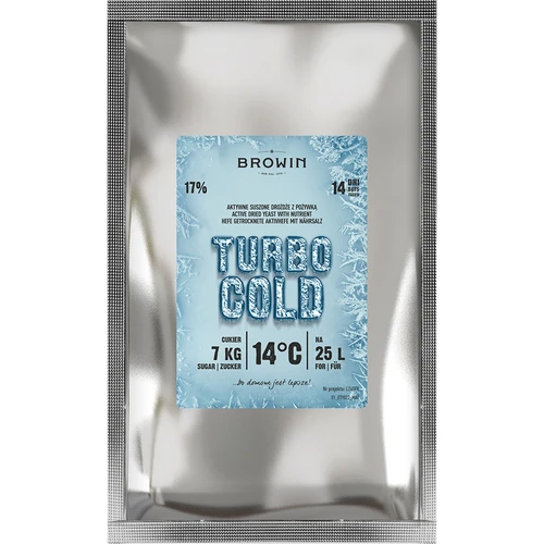 Drożdże Turbo Cold 120 g  - 1 ['drożdże gorzelnicze', ' drożdże gorzelniane', ' drożdże Turbo Cold', ' drożdże do bimbru', ' drożdże gorzelnicze do fermentacji alkoholu', ' gorzelnictwo', ' bimber drożdże', '  Black Label']