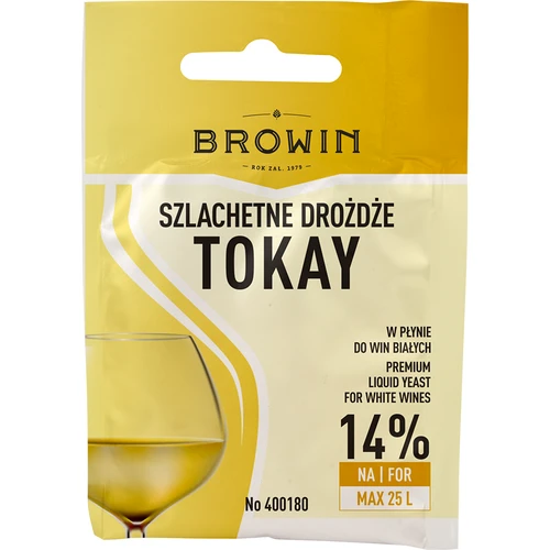 Drożdże winiarskie Tokay, 20 ml  - 1 ['drożdże tokay', ' drożdże winne', ' drożdże winne tokay', ' drożdże do wina', ' drożdże winiarskie w płynie', ' drożdże w płynie', ' drożdże w płynie do wina', ' drożdże do wina białego', ' drożdże do jabłek']