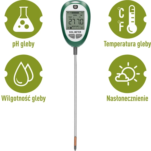 Elektroniczny tester podłoża 4 w 1 - 2 ['elektroniczny tester gleby', ' miernik wilgotności ziemi dla roślin', ' miernik wilgotności gleby', ' miernik wilgotności gleby dla roślin', ' miernik kwasowości gleby', ' miernik nasłonecznienia gleby', ' miernik temperatury podłoża', ' optymalne warunki dla uprawy roślin', ' elektroniczne urządzenie do mierzenia parametrów gleby', ' miernik jakości gleby', ' tester wilgotności gleby', ' wielofunkcyjny tester podłoża', ' nowoczesny miernik podłoża dla roślin']