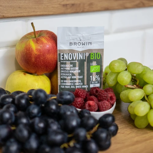 Enovini® BIO - ekologiczne drożdże winiarskie, 7 g - 4 ['drożdże ekologiczne', ' drożdże winiarskie bio', ' drożdże suszone', ' wino bio', ' produkt bio', ' do win białych', ' do win czerwonych', ' domowe wino', ' drożdże do wina', ' saccharomyces cerevisiae']