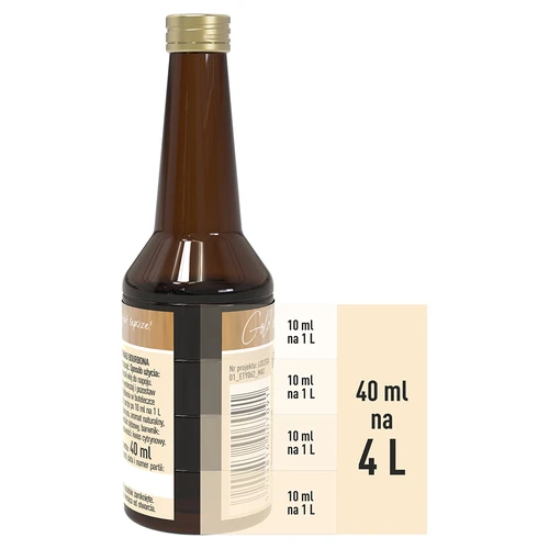 Esencja o smaku Bourbona na 4 L, 40ml - 6 ['esencja do alkoholu', ' esencje do alkoholu', ' zaprawki do wódki', ' zaprawka do alkoholu', ' esencja burbon', ' aromat do alkoholu', ' esencja do bimbru', ' esencja z naturalnym aromatem', ' domowy bourbon', ' zaprawka do bourbonu', ' burbon']