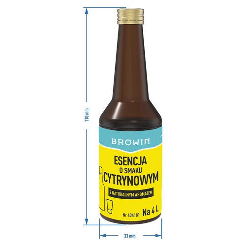 Esencja o smaku cytrynowym z naturalnym aromatem na 4 L - 40 ml - 7 ['cytrynówka', ' likier cytrynowy', ' nalewka cytrynowa', ' esencja Strands', ' zaprawka browin', ' esencje do bimbru', ' esencje do alkoholu']