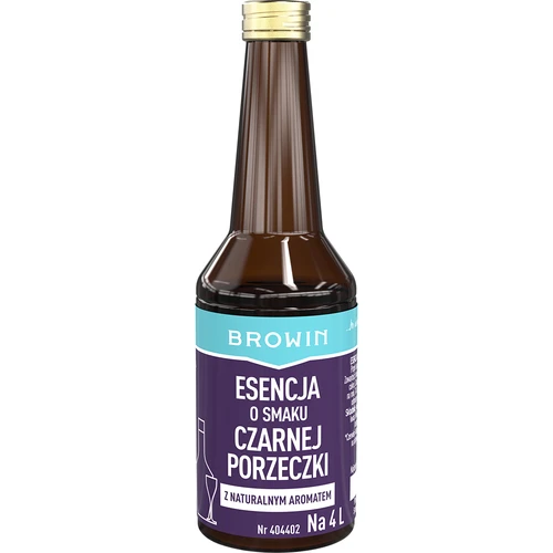 Esencja o smaku czarnej porzeczki z naturalnym aromatem na 4 L - 40 ml  - 1 ['esencja smaku', ' esencja z czarnej porzeczki', ' esencja', ' zaprawka do alkoholu', ' aromaty do alkoholu', ' esencje do bimbru', ' zaprawy do bimbru', ' aromaty', ' aromat', ' zaprawka czarna porzeczka']