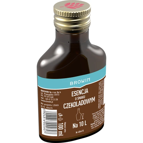 Esencja o smaku czekoladowym 100 ml na 10 L - 2 ['zaprawka do alkoholu', ' aromat', ' esencja do alkoholu', ' domowy trunek', ' zaprawka smakowa', ' esencja smakowa', ' zaprawki do alkoholu', ' likier czekoladowy', ' zaprawka czekoladowa', ' zaprawka 250 ml', ' esencja 250 ml', ' esencje do bimbru']