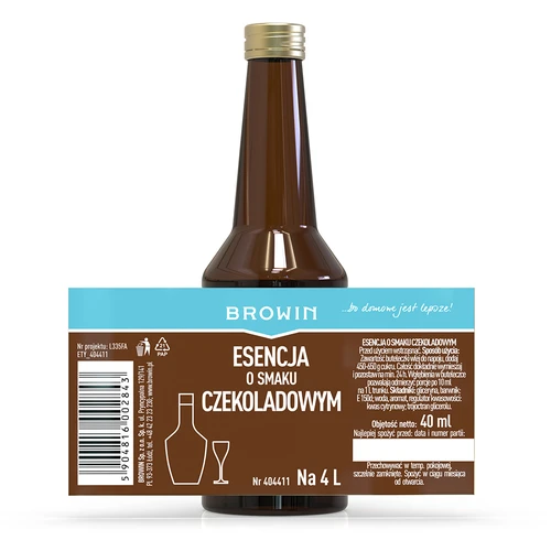 Esencja o smaku czekoladowym na 4 L - 40 ml - 7 ['zaprawka do alkoholu', ' aromat', ' likier czekoladowy', ' esencja do alkoholu', ' domowy trunek', ' zaprawka smakowa', ' esencja smakowa', ' zaprawki do alkoholu', ' likier czekoladowy', ' zaprawka czekoladowa', ' aromat chocolate', ' esencje do bimbru']