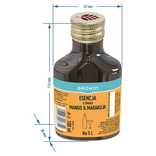 Esencja o smaku mango & marakuja na 5 L, 100 ml - 6 ['zaprawka do alkoholu', ' do wódki aromat', ' do alkoholu', ' esencja smakowa do alkoholu', ' esencja smakowa do wódki', ' jak zrobić lemoniadę', ' zaprawka mango-marakuja', ' esencja mango', ' esencja marakuja', ' aromat passion fruit', ' esencja do bimbru', ' esencje do bimbru']