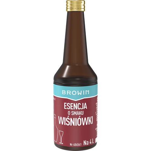 Esencja o smaku Wiśniówki na 4 L - 40 ml  - 1 ['aromat do alkoholu', ' do aromatyzowania alkoholu', ' do likieru', ' do alkoholi domowych', ' zaprawka do alkoholu wiśniowa', ' o smaku wiśni', ' esencja wiśniowa', ' wiśniówka', ' zaprawka o smaku wiśniowym', ' aromat cherry', ' esencje do bimbru']