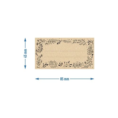 Etykiety samoprzylepne eko 85/45 mm - 20szt. - 4 ['etykiety', ' etykiety na przetwory', ' etykiety na przyprawy', ' etykiety na butelki', ' etykiety samoprzylepne', ' etykiety na wino', ' etykiety na słoiki', ' etykiety na słoiczki', ' naklejki na zeszyty', ' etykiety na pudełka', ' etykiety na pojemniki', ' etykiety na prezenty']