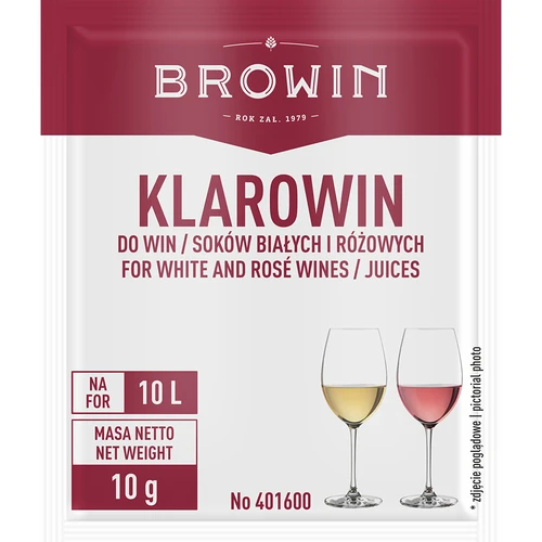 Klarowin - środek klarujący 10 g  - 1 ['środek do klarowania wina', ' środek klarujący', ' klarowin do wina', ' do klarowania wina', ' akcesoria do winiarstwa', ' domowe wino']