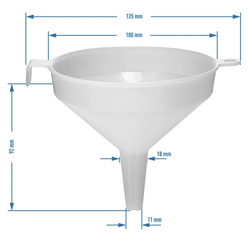 Lejek plastikowy fi 10 cm - 3 ['lejek do butelek', ' lejek do wina', ' lejek do soku', ' okrągły lejek', ' plastikowy lejek', ' dobry lejek', ' lejki z tworzywa', ' lejek do płynów', ' lejek do napełniania butelek', ' przelewanie soku', ' przelewanie wina', ' przelewanie do butelek', ' biały lejek']