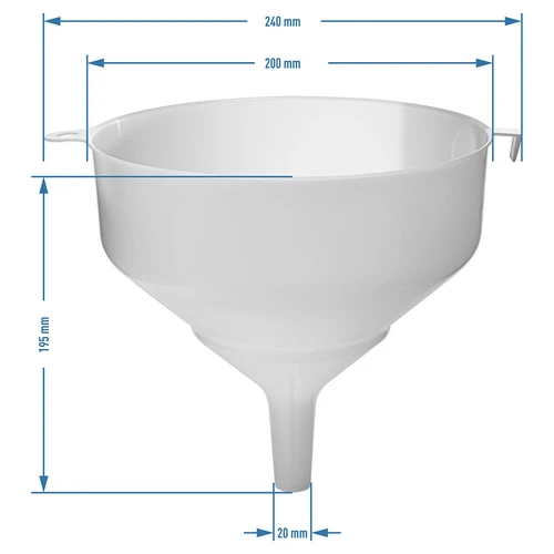 Lejek plastikowy fi20cm - 2 ['lejek do gąsiorów', ' lejek do wina', ' lejek do butelek', ' uniwersalny lejek', ' do filtracji wina', ' akcesoria do winiarstwa']