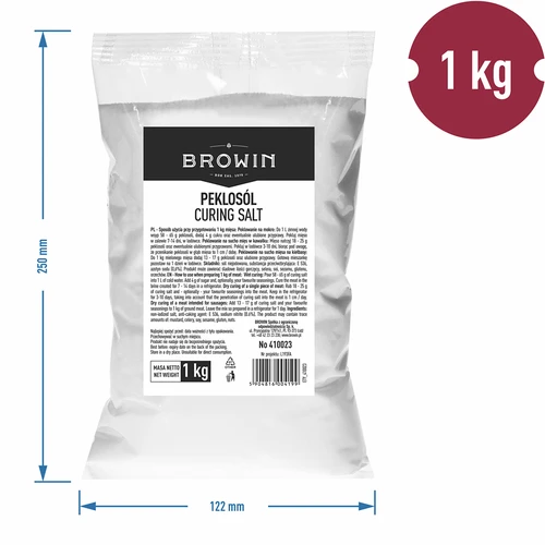 Peklosól 1 kg - 3 ['Peklosól', ' pekla', ' sól peklowa', ' pekla do mięsa', ' peklosól do mięsa', ' konserwacja mięsa', ' konserwacja mięs', ' konserwacja wędlin', ' do peklowania', ' zalewa peklująca', ' szynka peklowana']