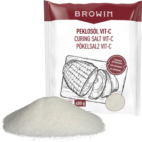 Peklosól Vit-C - 400 g - 3 ['peklosól', ' pekla', ' sól peklowa', ' pekla do mięsa', ' peklosól do mięsa', ' konserwacja mięsa', ' konserwacja mięs', ' konserwacja wędlin', ' do peklowania', ' zalewa peklująca', ' witamina C', ' askorbinian sodu']