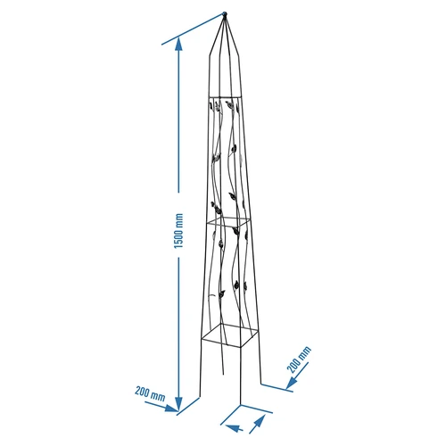 Pergola ozdobna- Piramida, 150 cm - 4 ['podpora do roślin', ' do roślin pnących', ' do uprawy roślin', ' do róż', ' do pomidorów', ' do krzewów']