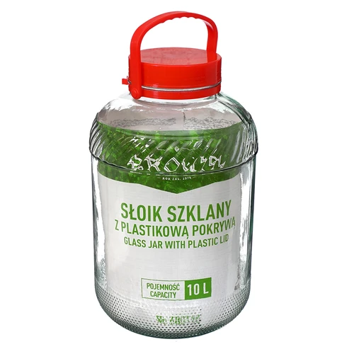 Słoik 10 L z plastikową pokrywą - 4 ['10l', ' 10 l', ' 10 litrów', ' słoik 10 litrów', ' słoik z plastikową pokrywką', '']