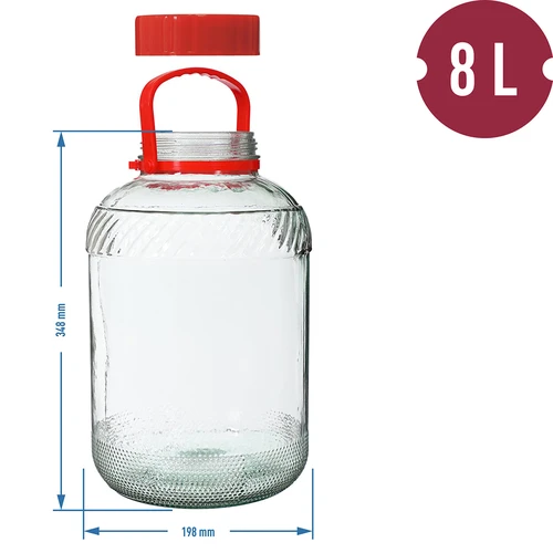 Słoik 8 L z plastikową pokrywą - 6 ['duży słoik', ' duzy sloik', ' słoik duży', ' duży słój', ' duży słój szklany', ' słój na przetwory', ' do kiszenia', ' na ogórki', ' na kapustę', ' słoik przemysłowy', ' słoik ze szczypcami', ' słoik szczypce', ' szczypce do ogórków']