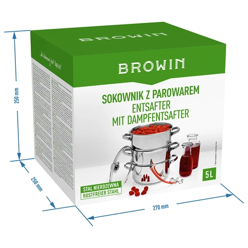 Sokownik nierdzewny z parowarem  5 L - 10 ['sokownik parowy', ' parowar', ' sokownik stał nierdzewna', ' sokownik indukcja', ' kuchenka gazowa', ' 5 L', ' do soków ', ' domowy sok']