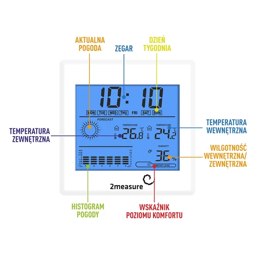 Stacja pogodowa – elektroniczna, podświetlana, sonda, biała - 5 ['stacja pogody z sondą', ' termometr-higrometr', ' stacja pogody wielofunkcyjna', ' do pomiaru temperatury', ' z zegarem', ' podświetlany wyświetlacz', ' pamięć mini-max', ' pomiar wilgotności', ' browin', ' stacja pogodowa']