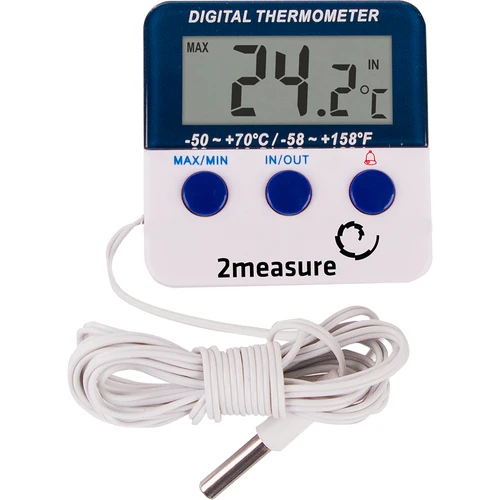 Stacja pogodowa – elektroniczna, sonda, biała  - 1 ['stacja pogodowa', ' domowa stacja pogodowa', ' temperatura', ' temperatura otoczenia', ' kontrola temperatury', ' termometr elektroniczny', ' termometr wewnętrzny', ' termometr zewnętrzny', ' termometr na zewnątrz', ' termometr z sondą', ' termometr elektroniczny z sondą', ' stacja pogodowa']