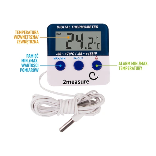 Stacja pogodowa – elektroniczna, sonda, biała - 3 ['stacja pogodowa', ' domowa stacja pogodowa', ' temperatura', ' temperatura otoczenia', ' kontrola temperatury', ' termometr elektroniczny', ' termometr wewnętrzny', ' termometr zewnętrzny', ' termometr na zewnątrz', ' termometr z sondą', ' termometr elektroniczny z sondą', ' stacja pogodowa']