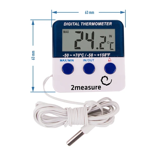 Stacja pogodowa – elektroniczna, sonda, biała - 2 ['stacja pogodowa', ' domowa stacja pogodowa', ' temperatura', ' temperatura otoczenia', ' kontrola temperatury', ' termometr elektroniczny', ' termometr wewnętrzny', ' termometr zewnętrzny', ' termometr na zewnątrz', ' termometr z sondą', ' termometr elektroniczny z sondą', ' stacja pogodowa']