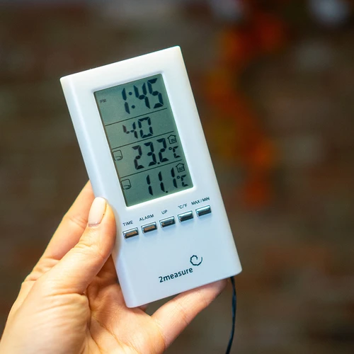 Stacja pogodowa – elektroniczna, sonda, biała - 9 ['temperatura', ' temperatura otoczenia', ' kontrola temperatury', ' termometr wewnętrzny', ' termometr zewnętrzny', ' termometr na zewnątrz']