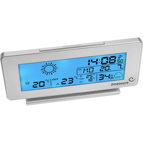 Stacja pogodowa RCC, DCF – elektroniczna, bezprzewodowa, podświetlana czujnik, biała - 3 ['stacja pogodowa', ' domowa stacja pogodowa', ' temperatura', ' temperatura otoczenia', ' kontrola temperatury', ' termometr elektroniczny', ' termometr z czujnikiem', ' termometr wewnętrzny', ' termometr zewnętrzny', ' termometr na zewnątrz', ' stacja pogodowa']