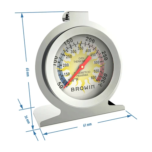 Termometr do piekarnika (50°C do +300°C) Ø6,1cm - 3 ['termometr kulinarny', ' termometr do pieczenia', ' termometr do piekarnika', ' termometr wiszący', ' termometr stojący', ' termometr do mięs', ' termometry kuchenne', ' termometry do piekarnika', ' termometr do wędzarni']