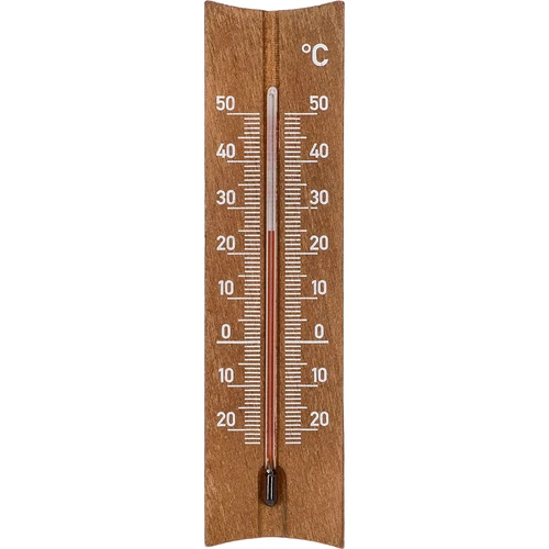 Termometr pokojowy drewniany (-20 do +50°C), ciemny brąz, 15cm  - 1 ['termometr wewnętrzny', ' termometr pokojowy', ' termometr do wewnątrz', ' termometr domowy', ' termometr', ' termometr drewniany pokojowy', ' termometr czytelna skala', ' termometr ze wzmocnioną kapilarą']