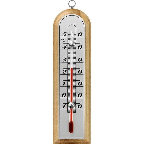 Termometr pokojowy ze srebrną skalą (-10°C do +50°C) 16cm mix  - 1 ['termometr wewnętrzny', ' termometr pokojowy', ' termometr do wewnątrz', ' termometr domowy', ' termometr', ' termometr drewniany pokojowy', ' termometr czytelna skala', ' termometr srebrna skala', ' termometr do powieszenia', ' tradycyjny termometr']