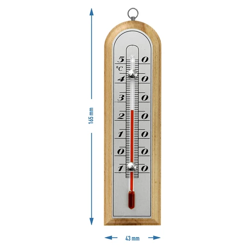 Termometr pokojowy ze srebrną skalą (-10°C do +50°C) 16cm mix - 3 ['termometr wewnętrzny', ' termometr pokojowy', ' termometr do wewnątrz', ' termometr domowy', ' termometr', ' termometr drewniany pokojowy', ' termometr czytelna skala', ' termometr srebrna skala', ' termometr do powieszenia', ' tradycyjny termometr']