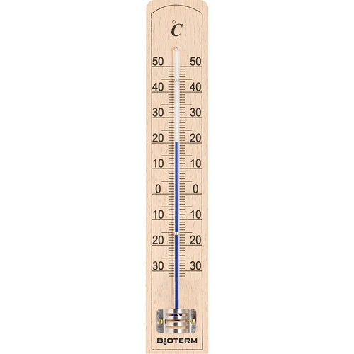 Termometr pokojowy ze wzmocnioną ochroną kapilary (-30°C do +50°C) 20cm  - 1 ['termometr wewnętrzny', ' termometr pokojowy', ' termometr do wewnątrz', ' termometr domowy', ' termometr', ' termometr drewniany pokojowy', ' termometr czytelna skala', ' termometr ze wzmocnioną kapilarą']