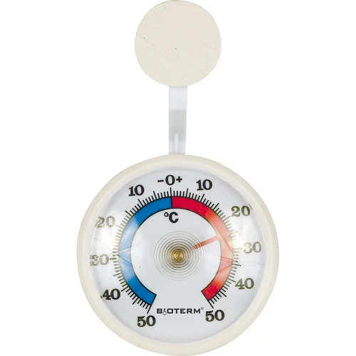 Termometr uniwersalny, samoprzylepny (-50°C do +50°C) Ø 7,2cm  - 1 ['termometr uniwersalny', ' termometr zewnętrzny', ' termometr okienny', ' termometr na balkon', ' termometr zaokienny', ' termometr', ' termometr czytelna skala', ' termometr z tworzywa', ' termometr na szybę', ' termometr samoprzylepny', ' termometr dwustronny']