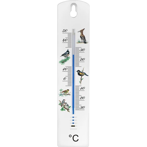 Termometr uniwersalny z grafiką - ptaki (-30°C do +50°C) 20cm  - 1 ['termometr uniwersalny', ' termometr z tworzywa', ' termometr czytelna skala', ' termometr z podwójną skalą', ' termometr do pomieszczeń o dużej wilgotności', ' termometr wewnętrzno-zewnętrzny', ' termometr z kolorowym nadrukiem']