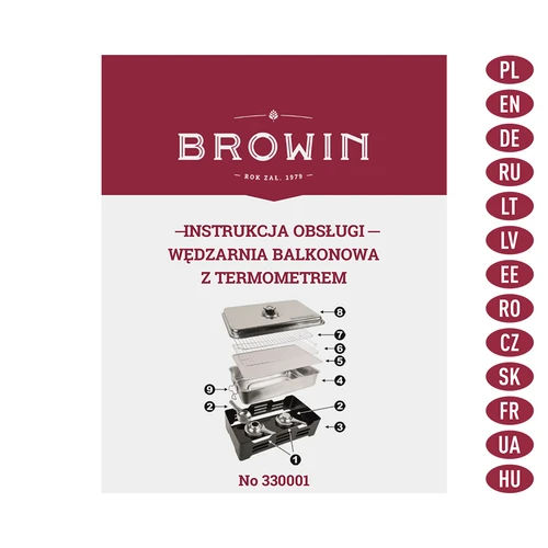 Wędzarnia balkonowa z termometrem - 9 ['wędzarka', ' wedzarka', ' wedzenie', ' wędzenie', ' wędzić', ' wedzić', ' wedzic', ' wędzonka', ' wędzonki', ' zwędzić', ' grill']