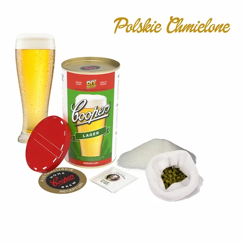 Zestaw na piwo - polskie chmielone, 20 L  - 1 ['piwo lager', ' piwo jasne', ' piwo domowe', ' jak zrobić piwo', ' zestaw piwowarski', ' piwo z brewkitu', ' piwo coopers', ' glukoza do piwa', ' chmielenie piwa']